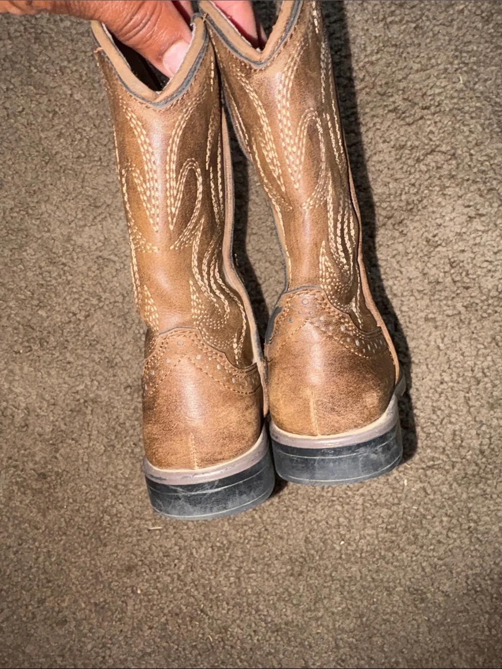 Kids Brown Western-Style Boots